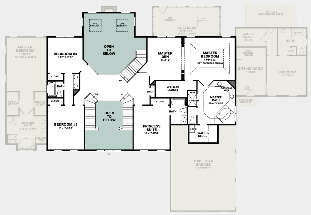 Toll Brothers - The Harding 2nd Floor - Multi Generational Home Plan